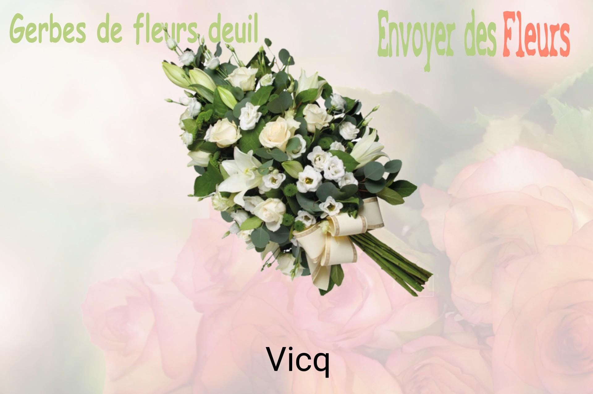 Gerbe de fleurs de deuil livrée à Vicq